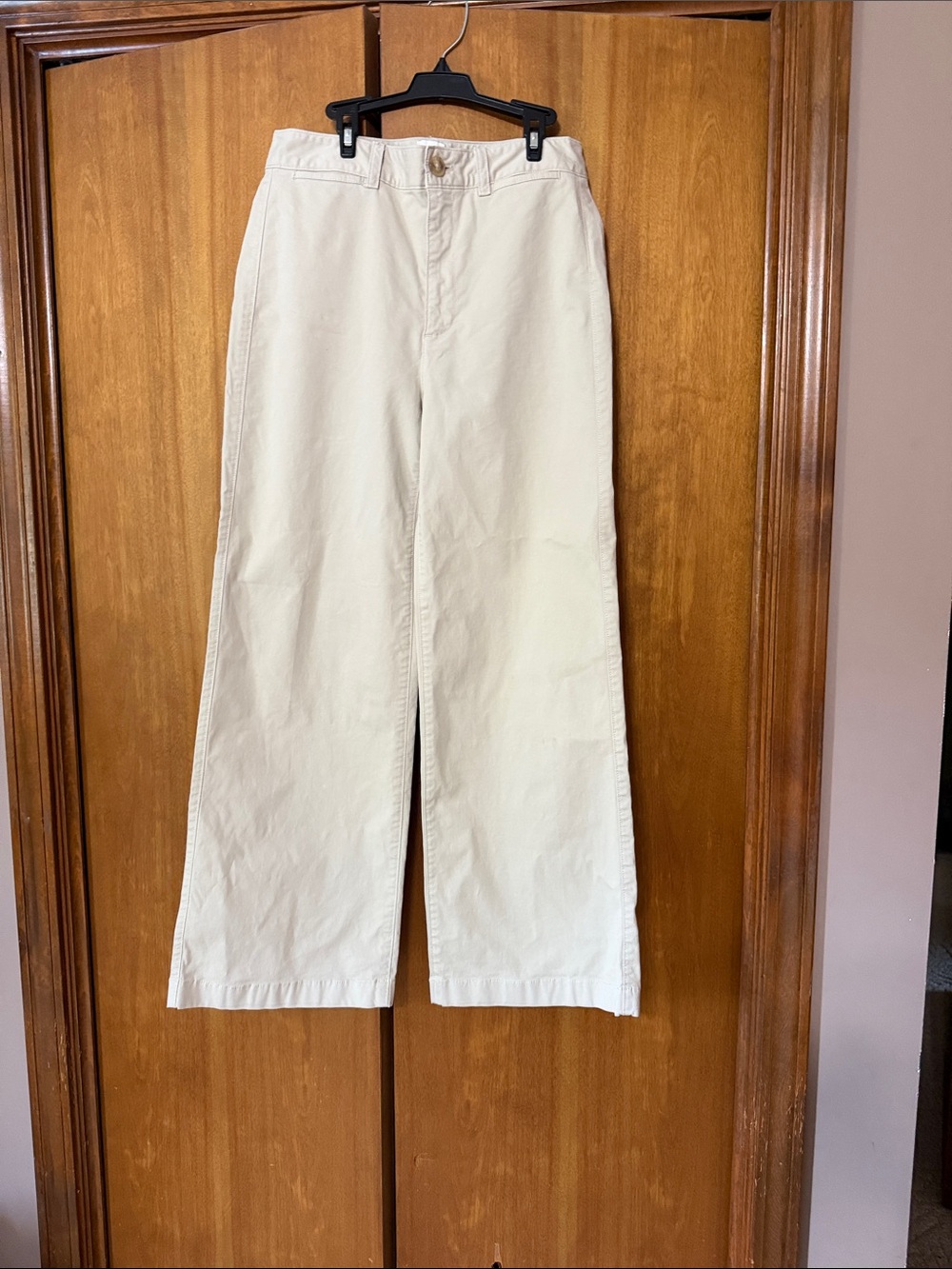 GAP Khaki Wide-Leg High-Rise Pants